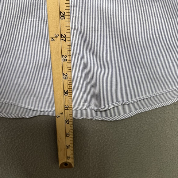 Christian Dior Monsieur Dress Shirt Mens 17 1/2 - 35 Blue‎ Striped Career Office - Picture 6 of 12